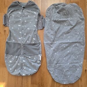 Gray Snoo Sleep Sack And Matching Sheet